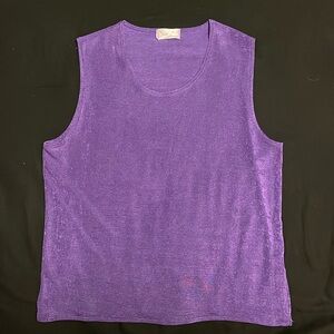 Purple wide strap tank top